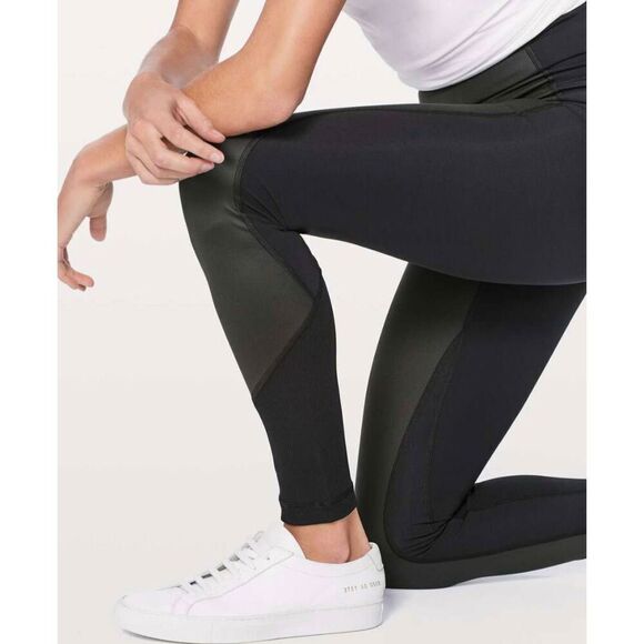 NWOT LULULEMON ATHLETICA Wunder Under Hi-Rise Tight (Sheen) In Black Size 8 - Picture 1 of 4